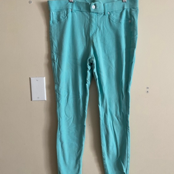 Hue Turquoise skinny jeans. - Picture 2 of 4